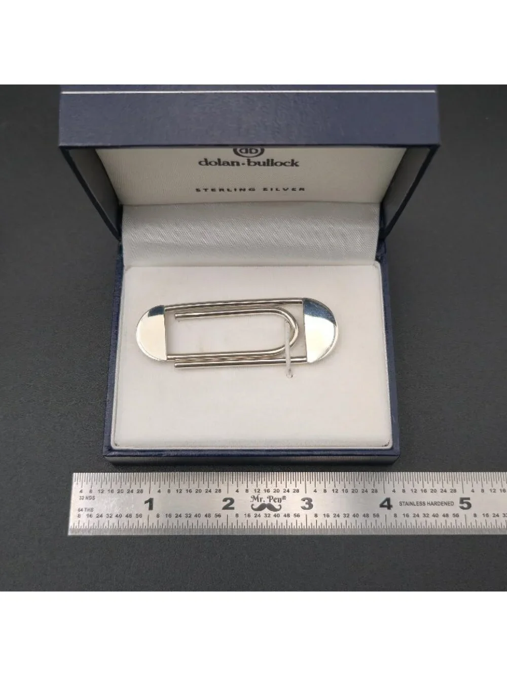 Dolan Bullock Sterling Silver Paperclip Money Clip with Original Box B1314